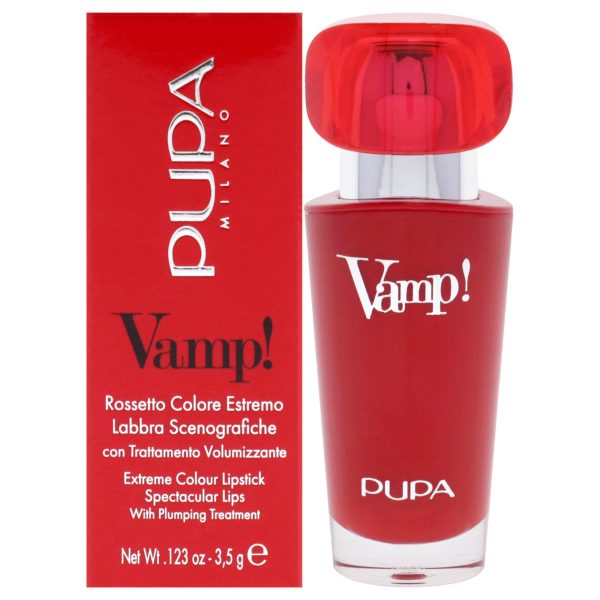 Vamp! Extreme Colour Lipstick with Plumping Treatment - 102 Rose Nude by Pupa Milano for Women - 0.123 oz Lipstick Cheap