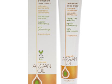 Argan Oil Permanent Color Cream - 8G Light Golden Blonde by One n Only for Unisex - 3 oz Hair Color For Discount