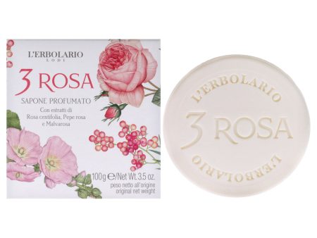 3 Rose Perfumed Bar Soap by LErbolario for Unisex - 3.5 oz Soap For Discount