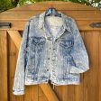 80s Acid Washed Denim Jacket Grateful Dead Patches, Dead Head Denim Jacket, Grunge Rocker Sale