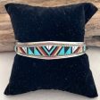 R L Yuselew Zuni Sterling Silver Cuff Bracelet, Onyx Coral Turquoise Bracelet 23.8 G Online Sale