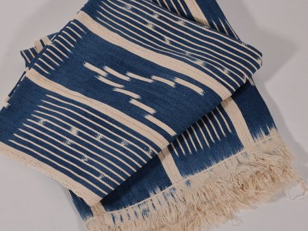 Vintage Hand-Woven Striped Textile from Mali 40 x 56  on Sale