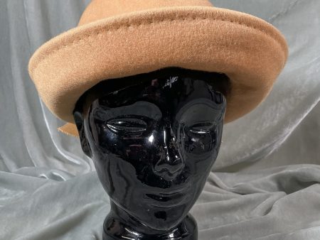 Henry Pollack Vintage 60s Wool Mod Hat, Golden Tan Brimmed Hat S Fashion