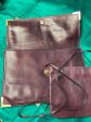 Vintage 70s Envelope Clutch Bag + Removable Pouch w Strap Cheap