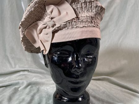 Vintage 40s Tam O  Shanter Ladies Fabric Hat, Taupe Hat by Gage Brothers S Online Sale