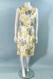 Vintage 60s Floral Print Wiggle Dress, Sleeveless Summer Dress S Fashion