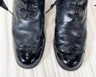 SOLD Vintage Kenneth Cole Black Leather Patent Leather Lace Up Granny Boots 8 1 2 Online Sale