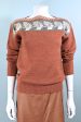 Vintage 70s Ethnic Tribal Novelty Print Pullover Sweater, Acrylic S M Cheap