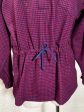 Vintage Jantzen Winter Sports, Wool Red Blue Houndstooth Check Top M Fashion