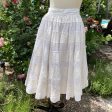 Vintage 60s White Lace Mexican Festival Skirt 22  Waist XXS For Sale