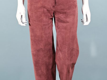 Judy s Vintage 80s Suede Pants, Rusty Pink Size 7 27.5  Waist on Sale