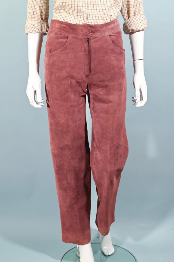 Judy s Vintage 80s Suede Pants, Rusty Pink Size 7 27.5  Waist on Sale