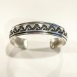 Thomas Singer Sterling Silver Cuff Bracelet, Navajo Etched Overlay Bracelet SZ 7  For Discount