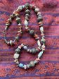 Vintage Ethnic Boho Beaded Hippie Necklace, Agate Soapstone Aged Necklace on Sale