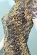 Pat Sandler 60s Mod Sequin Mini Dress, Silver Gold Very Sparkly Party Dress S Hot on Sale