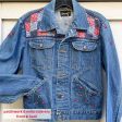 Vintage 70s Wrangler Embroidered Genuine Patchwork Denim Jacket, OOAK Hippie Jacket SZ 36 Online now