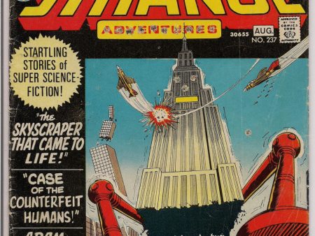 STRANGE ADVENTURES #237, Adam Strange,Gardner Fox,Sid Greene, Carmine Infantino,Illustrated Sci Fi Space Anthology Online Sale