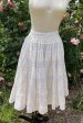 Vintage 60s White Lace Mexican Festival Skirt 22  Waist XXS For Sale