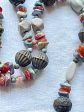 Vintage Ethnic Boho Beaded Hippie Necklace, Agate Soapstone Aged Necklace on Sale