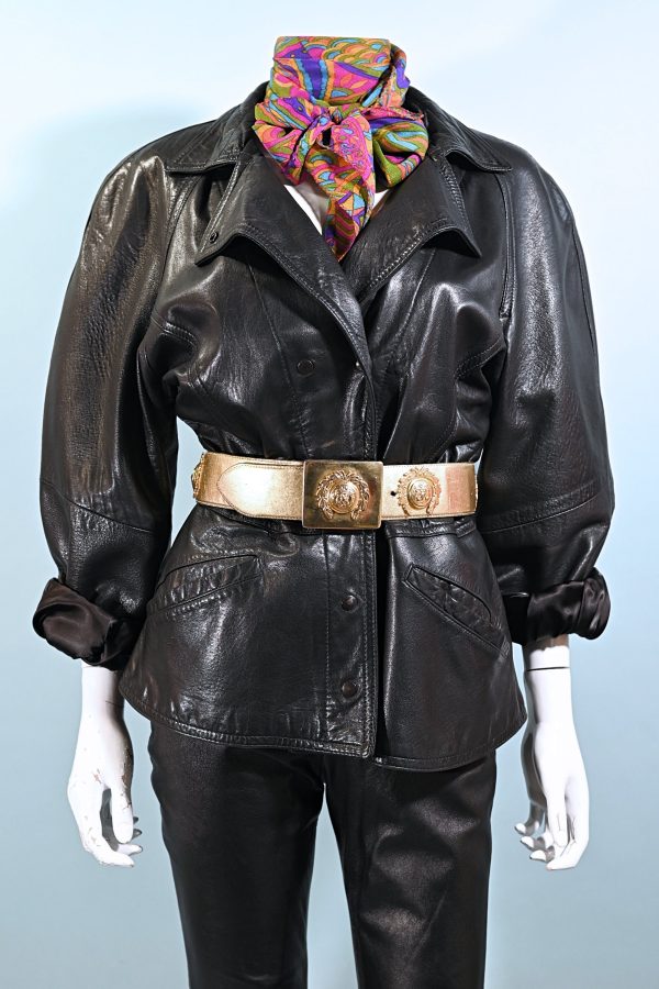 Vintage 80s Soft Black Leather Jacket, Bergdorf Goodman M Online