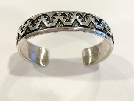 Thomas Singer Sterling Silver Cuff Bracelet, Navajo Bracelet SZ 8 1 2  For Discount