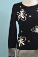 Vintage 60s Mod Hippie Butterfly Embroidered Pullover Sweater XS S Online