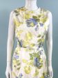 Vintage 60s Floral Print Wiggle Dress, Sleeveless Summer Dress S Fashion