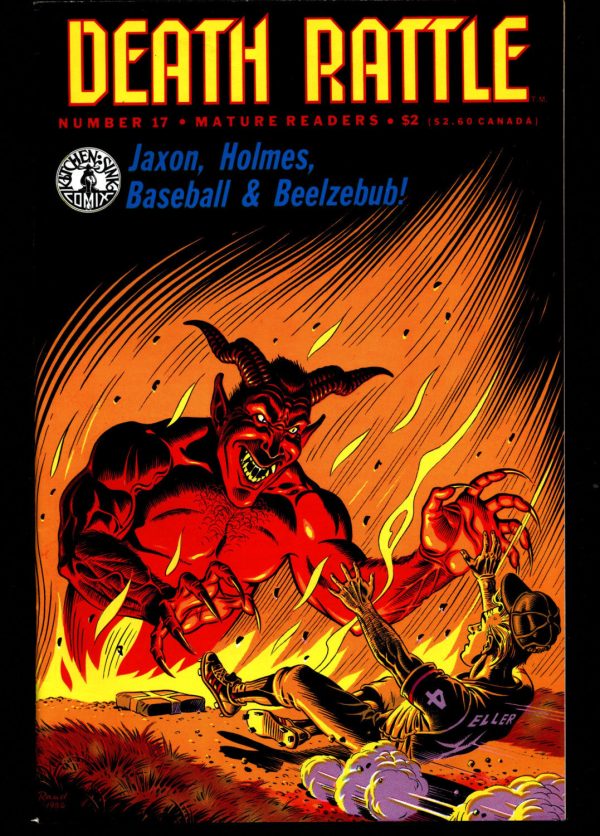 DEATH RATTLE #17 Rand Holmes Jaxon Baseball Satan Mature Horror Fantasy Science Fiction Psychedelic Underground Anthology Comic For Discount