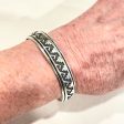 Thomas Singer Sterling Silver Cuff Bracelet, Navajo Etched Overlay Bracelet SZ 7  For Discount