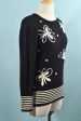 Vintage 60s Mod Hippie Butterfly Embroidered Pullover Sweater XS S Online