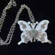 Vintage 60s 70s Butterfly Pendant Necklace, Handcrafted Necklace Online Hot Sale