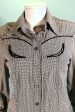 Jeans de Christian Lacroix Cowboy Shirt, Black White Check Size 10 44 For Sale