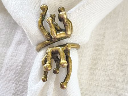 Vintage Biomorphic Brutalist Modernist Artisan Ring, Organic Spore Online Sale