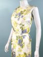 Vintage 60s Floral Print Wiggle Dress, Sleeveless Summer Dress S Fashion