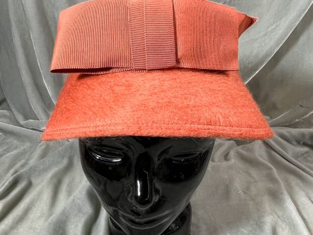 Vintage 60s Mod Orange Mohair Cloche Hat w Bow, Llamasene S Fashion