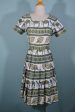 Vintage 60s Camel Print Day Dress M Hot on Sale