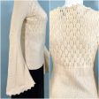 SOLD Express Vintage 90s Cream Merino Wool Sweater, Huge Bell Sleeves XS S Online