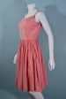 Vintage 60s Red Check + Lace Summer Day Dress XS Discount