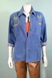 Vintage Embroidered Denim Jacket Top, Mackey Mexico Hippie Bohemian Top Online