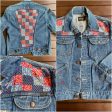 Vintage 70s Wrangler Embroidered Genuine Patchwork Denim Jacket, OOAK Hippie Jacket SZ 36 Online now