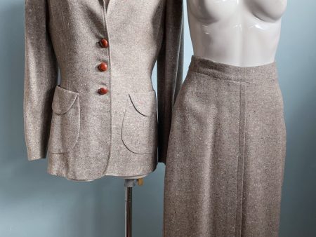 Rosenblum Vintage 50s Wool Tweed Womens Suit XS S Online Hot Sale