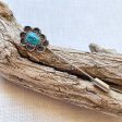 Vintage Silver Turquoise Southwestern Stick Pin Brooch Hat Pin Supply