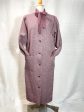 Vintage 70s Tweed Overcoat + Tie Neckline, Dark Academia Smock Coat SZ 36 S Cheap