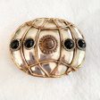 Vintage Brutalist Modernist Abstract Belt Buckle, Mixed Metals & Stones, Unworn Deadstock Made in India Hot on Sale