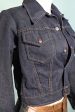 Vintage 60s 70s Denim Jacket w Patches, Montgomery Ward Junior Sizing XS S For Cheap