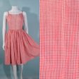 Vintage 60s Red Check + Lace Summer Day Dress XS Discount