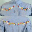 Vintage Embroidered Western Blouse, Hippie Snap Button Blouse Online now