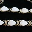 White Lucite Thermoset Demi Parure Bracelet Necklace Set, MCM Costume Jewelry Supply