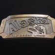 Vintage Alaska Brass Belt Buckle, The Great Land Discount