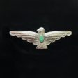 Vintage Sterling Silver Turquoise Thunderbird Brooch, Fred Harvey Era Pin For Cheap